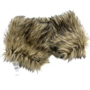 NWT Loft Faux Fur & Brocade Scarf With Button Closures